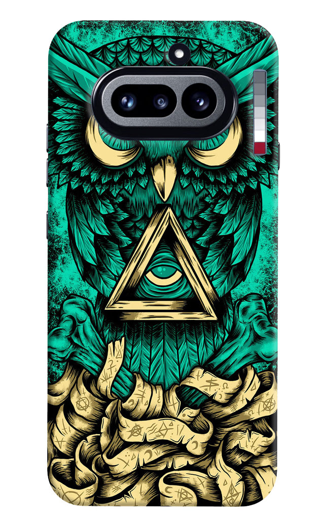 Green Owl Nothing Phone 4a Hard Case Back Cover by Casekaro