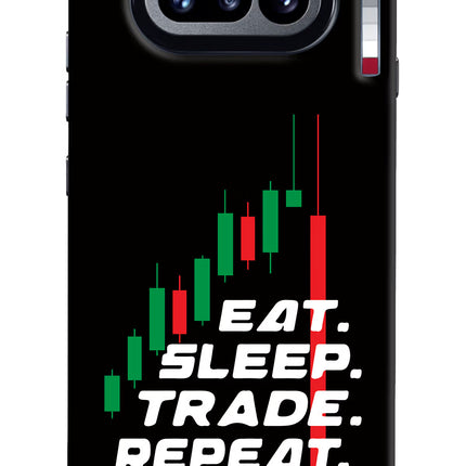 Eat Sleep Trade Repeat Nothing Phone 4a Hard Case Back Cover by Casekaro