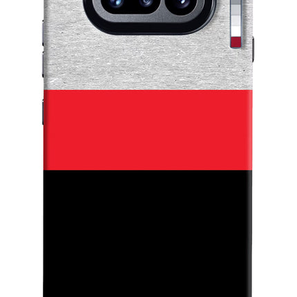 Tri Color Pattern Nothing Phone 4a Hard Case Back Cover by Casekaro