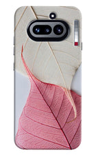 White Pink Leaf Nothing Phone 4a Hard Case Back Cover by Casekaro