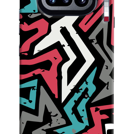Geometric Graffiti Nothing Phone 4a Hard Case Back Cover by Casekaro
