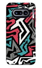 Geometric Graffiti Nothing Phone 4a Hard Case Back Cover by Casekaro