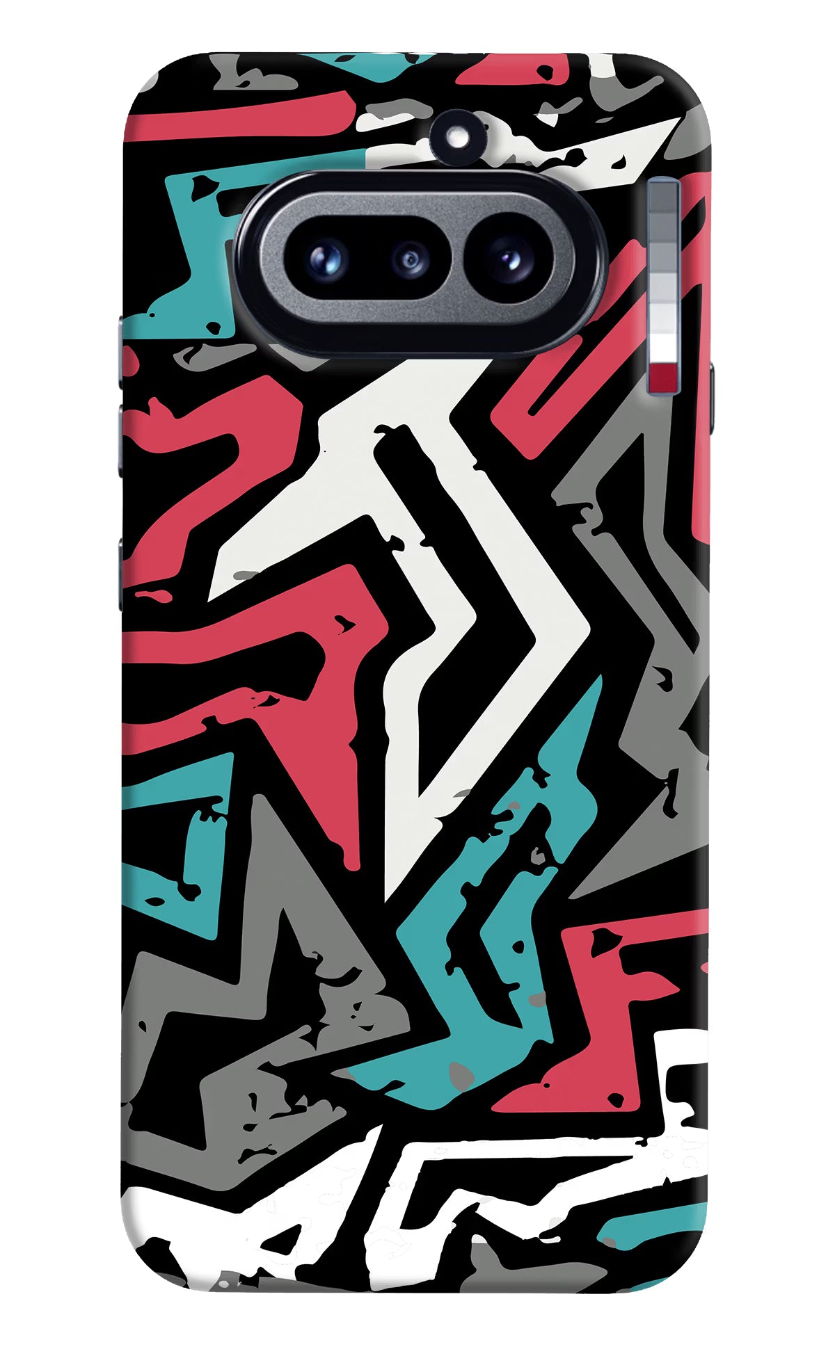 Geometric Graffiti Nothing Phone 4a Hard Case Back Cover by Casekaro