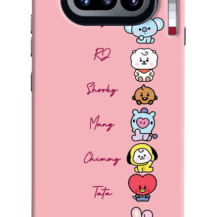 BTS names Nothing Phone 4a Hard Case Back Cover by Casekaro