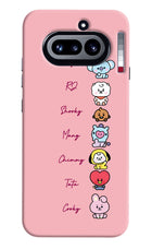 BTS names Nothing Phone 4a Hard Case Back Cover by Casekaro