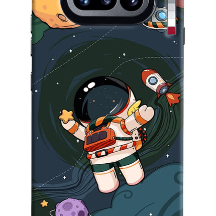 Cartoon Astronaut Nothing Phone 4a Hard Case Back Cover by Casekaro