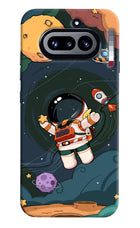 Cartoon Astronaut Nothing Phone 4a Hard Case Back Cover by Casekaro