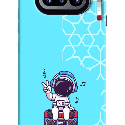 Cute Astronaut Chilling Nothing Phone 4a Hard Case Back Cover by Casekaro
