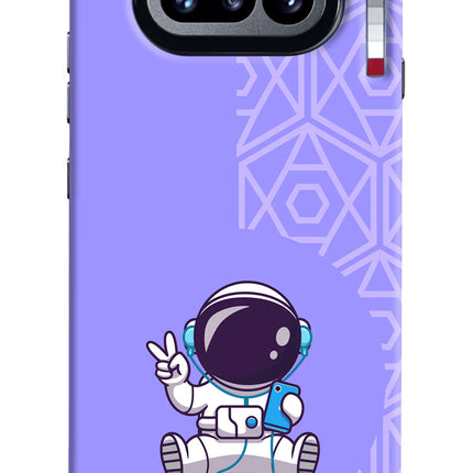Cute Astronaut Chilling Nothing Phone 4a Hard Case Back Cover by Casekaro