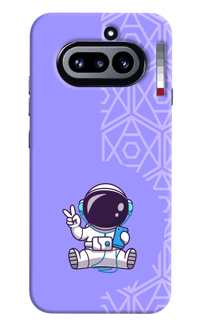 Cute Astronaut Chilling Nothing Phone 4a Hard Case Back Cover by Casekaro