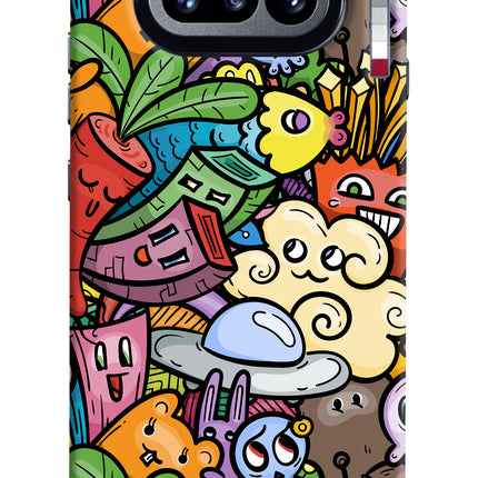 Veggie Doodle Nothing Phone 4a Hard Case Back Cover by Casekaro