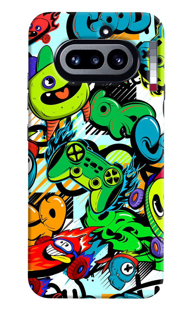 Game Doodle Nothing Phone 4a Hard Case Back Cover by Casekaro