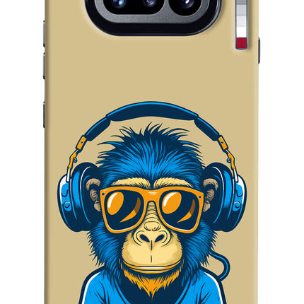 Monkey Headphone Nothing Phone 4a Hard Case Back Cover by Casekaro