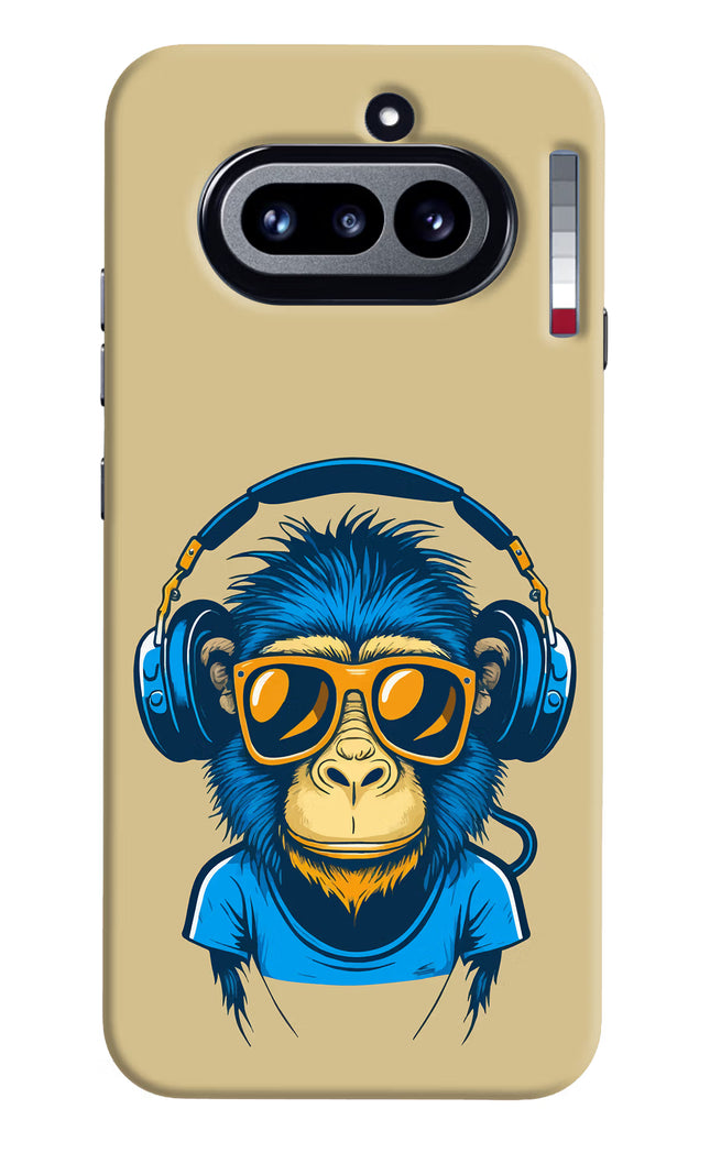 Monkey Headphone Nothing Phone 4a Hard Case Back Cover by Casekaro