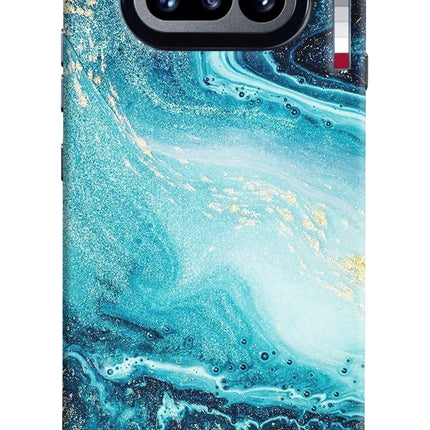 Blue Glitter Marble Nothing Phone 4a Hard Case Back Cover by Casekaro