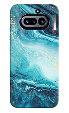 Blue Glitter Marble Nothing Phone 4a Hard Case Back Cover by Casekaro