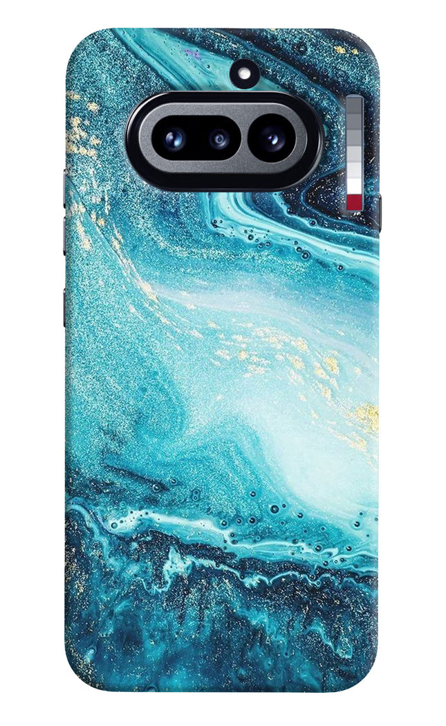 Blue Glitter Marble Nothing Phone 4a Hard Case Back Cover by Casekaro