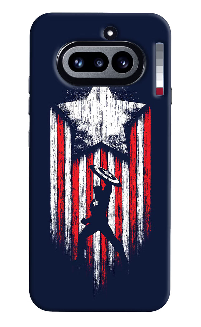 Captain America Marvel Art Nothing Phone 4a Hard Case Back Cover by Casekaro