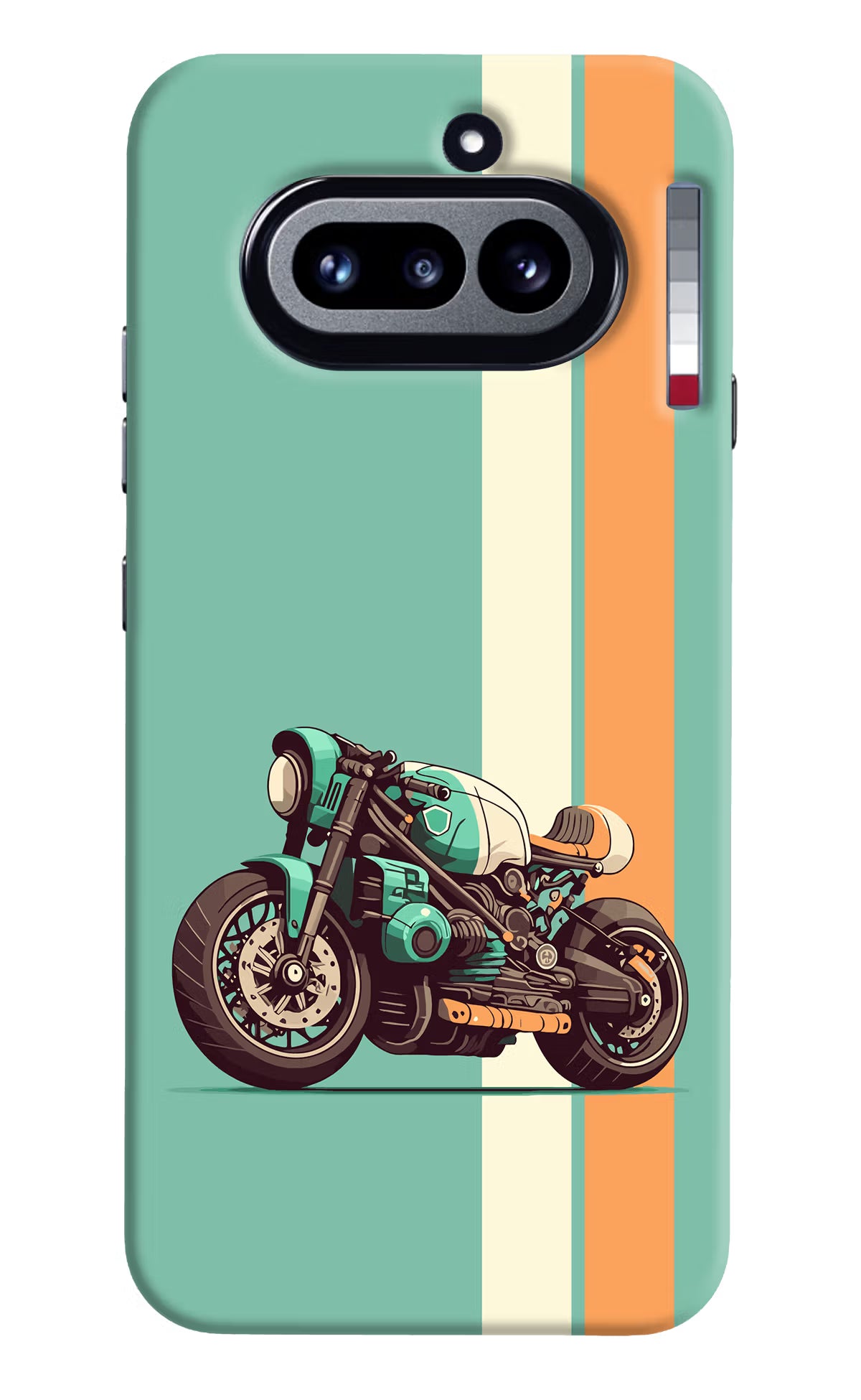 Striped Moto Drift Nothing Phone 4a Hard Case Back Cover by Casekaro