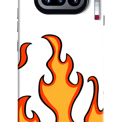 Fired Up – White Nothing Phone 4a Hard Case Back Cover by Casekaro