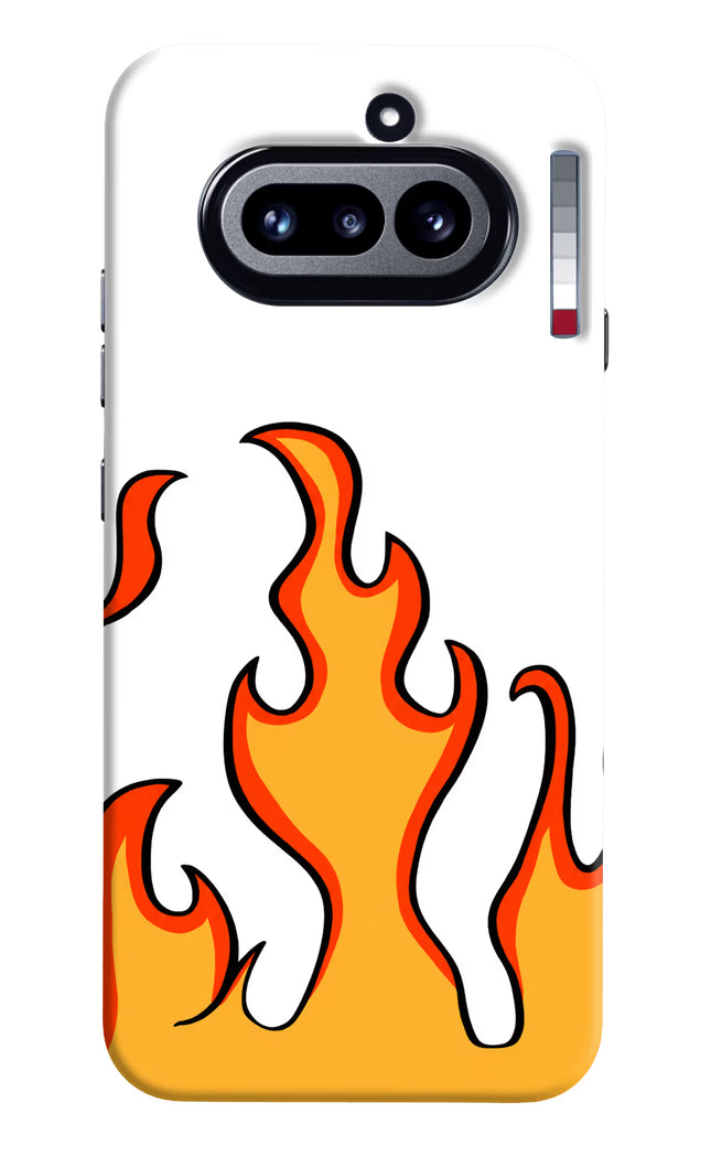 Fired Up – White Nothing Phone 4a Hard Case Back Cover by Casekaro
