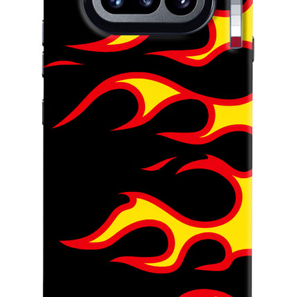 Side Sweep Flames Nothing Phone 4a Hard Case Back Cover by Casekaro