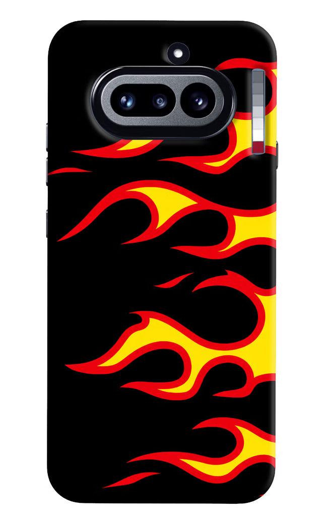 Side Sweep Flames Nothing Phone 4a Hard Case Back Cover by Casekaro