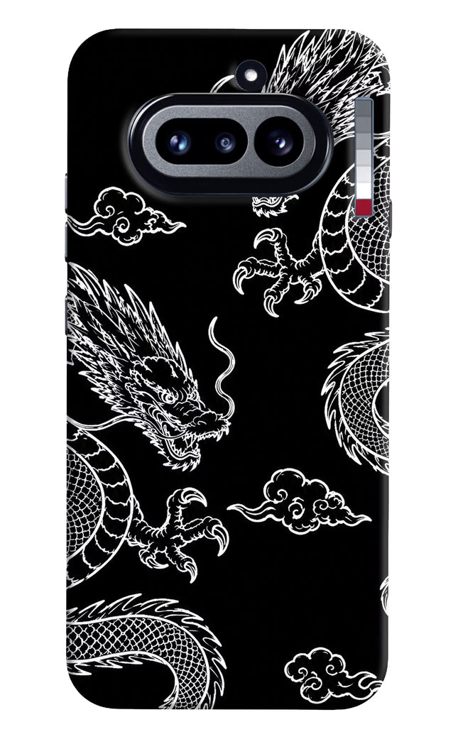 Twin Dragons Nothing Phone 4a Hard Case Back Cover by Casekaro
