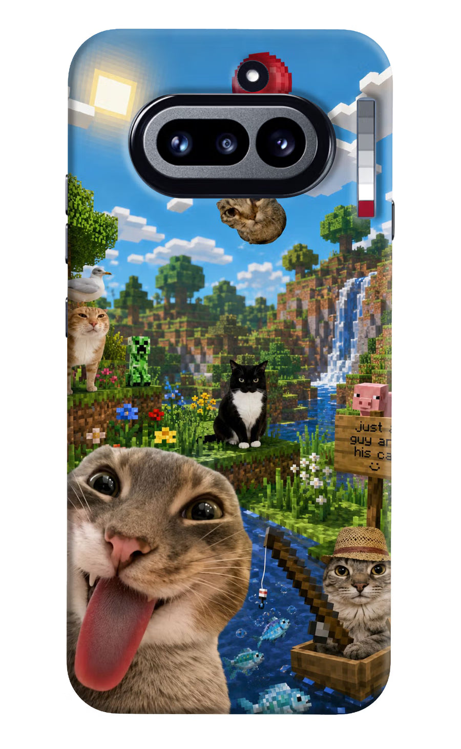 Minecraft Cat Chaos Nothing Phone 4a Back Cover, Hard case