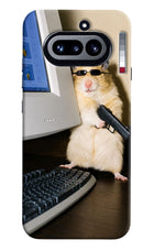 Hacker Hamster Nothing Phone 4a Hard Case Back Cover by Casekaro