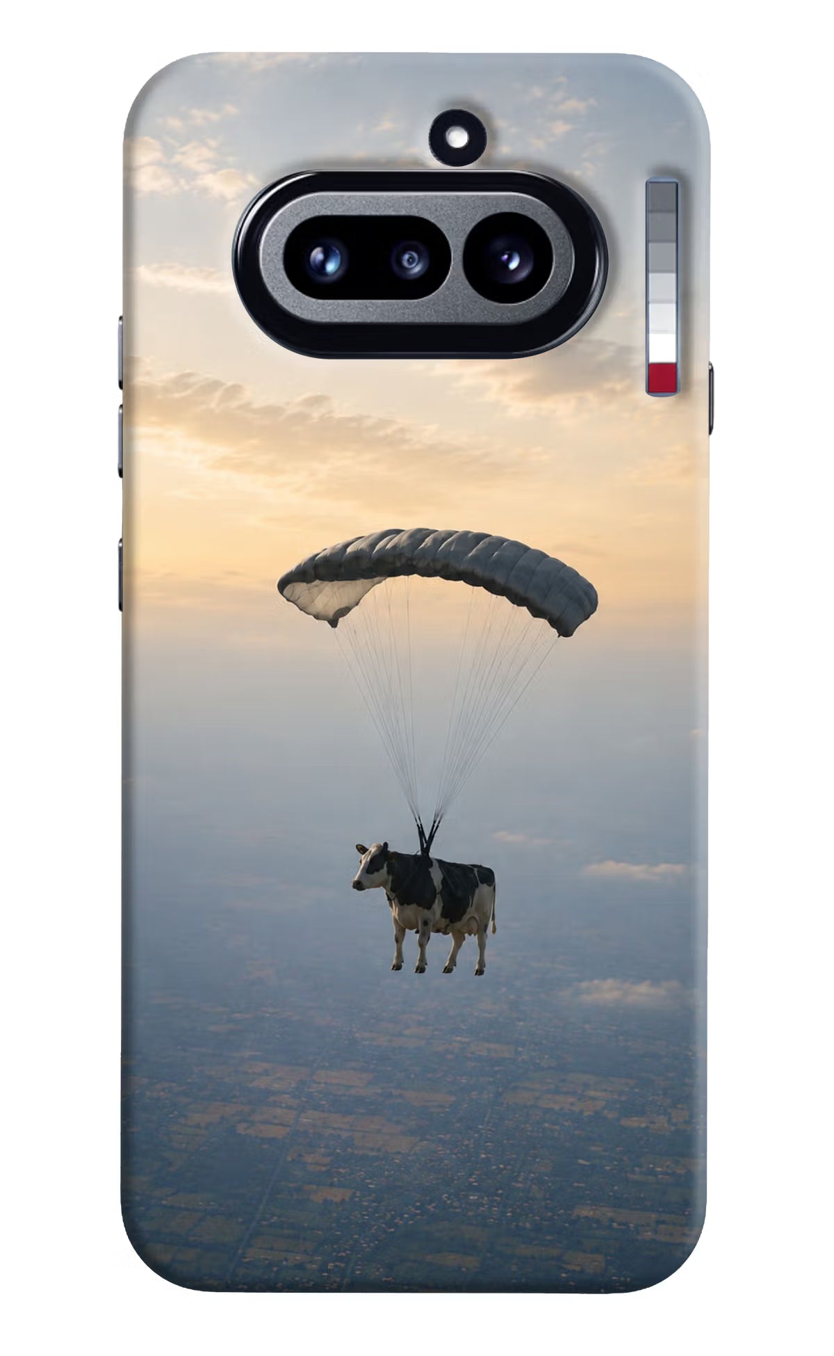 Skydiving Cow Nothing Phone 4a Hard Case Back Cover by Casekaro