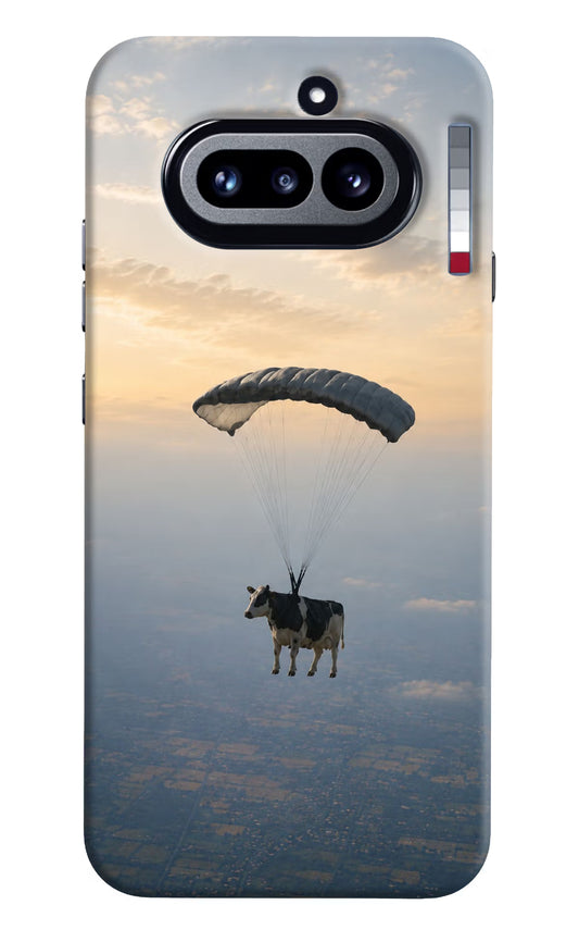 Skydiving Cow Nothing Phone 4a Hard Case Back Cover by Casekaro