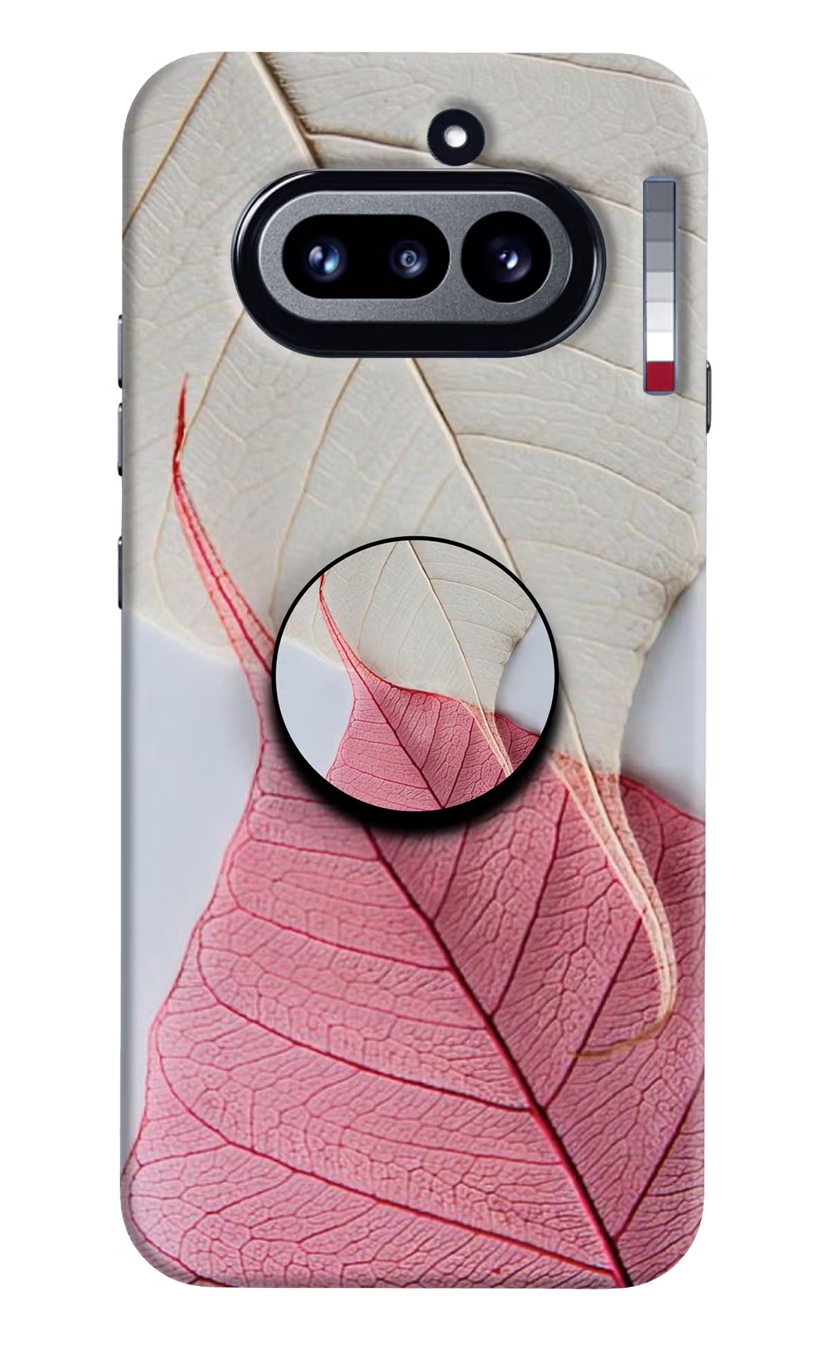 White Pink Leaf Nothing Phone 4a Pop Case by Casekaro
