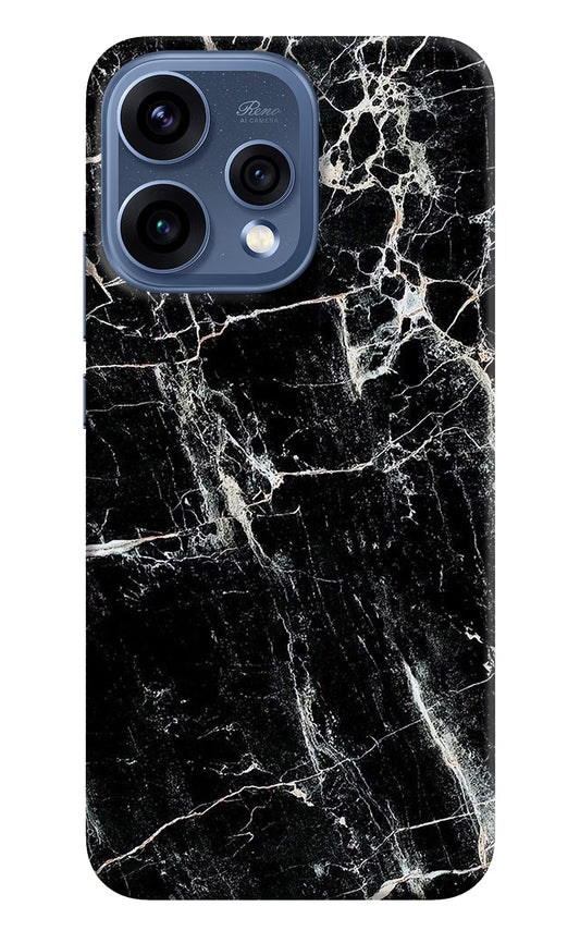 Black Marble Texture Oppo Reno15 5G Hard Case Back Cover by Casekaro