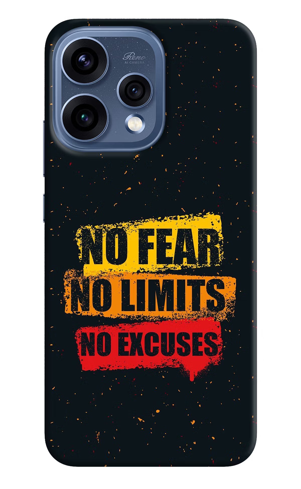 No Fear No Limits No Excuse Oppo Reno15 5G Hard Case Back Cover by Casekaro