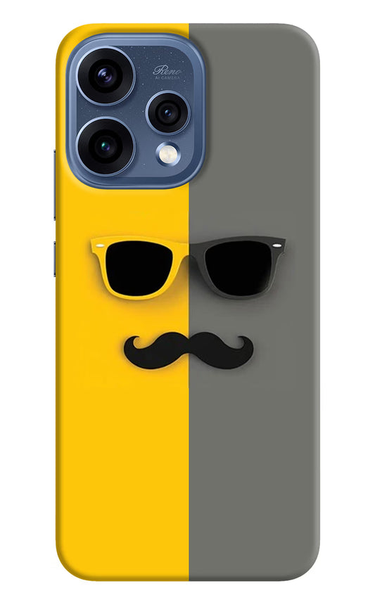 Sunglasses with Mustache Oppo Reno15 5G Hard Case Back Cover by Casekaro