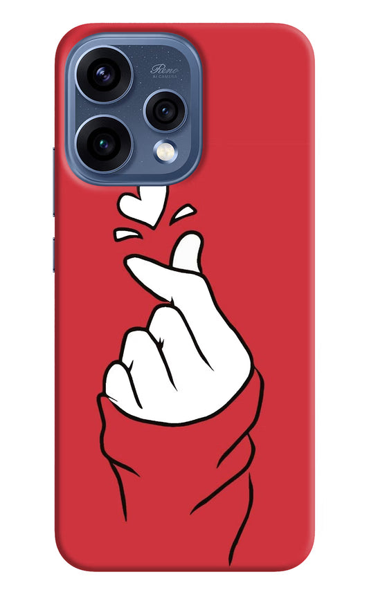 Korean Love Sign Oppo Reno15 5G Hard Case Back Cover by Casekaro