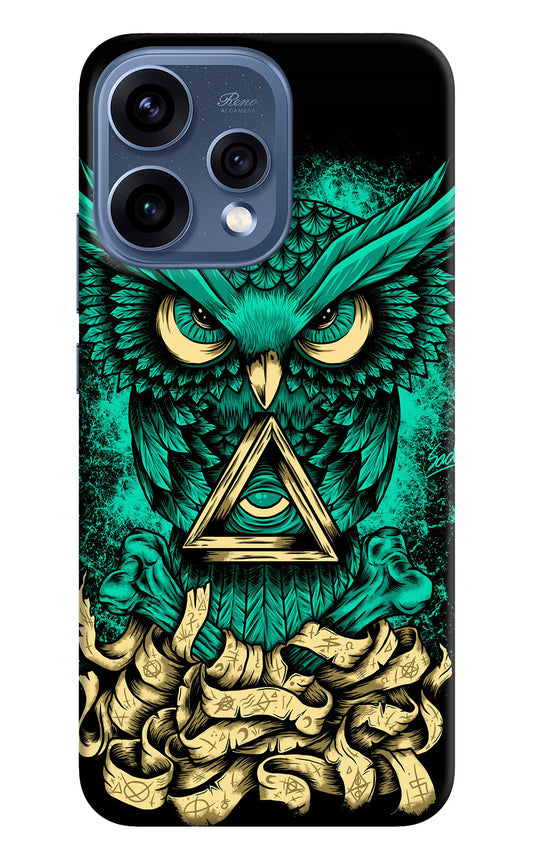Green Owl Oppo Reno15 5G Hard Case Back Cover by Casekaro