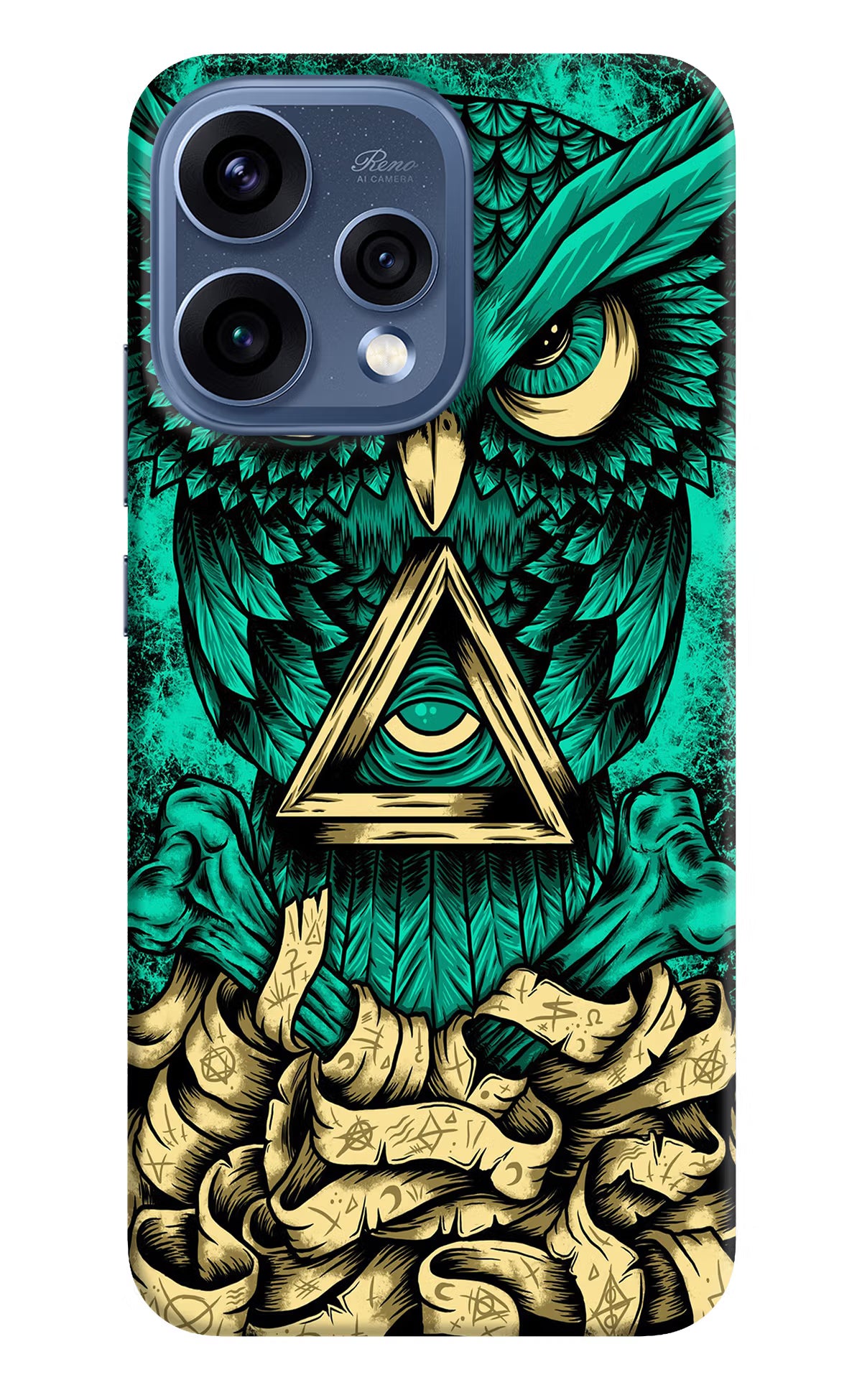 Green Owl Oppo Reno15 5G Hard Case Back Cover by Casekaro