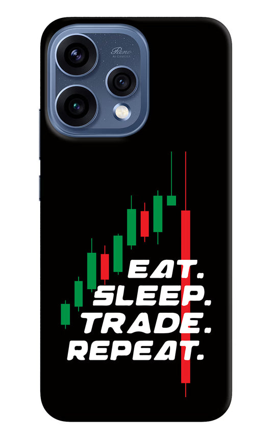Eat Sleep Trade Repeat Oppo Reno15 5G Hard Case Back Cover by Casekaro