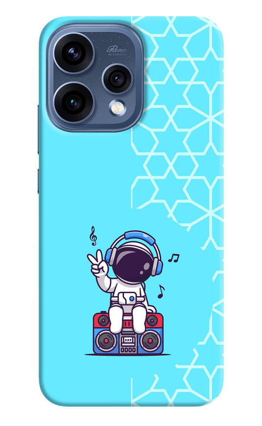 Cute Astronaut Chilling Oppo Reno15 5G Hard Case Back Cover by Casekaro