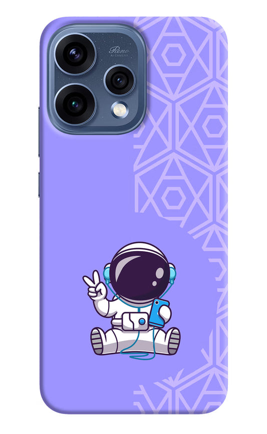 Cute Astronaut Chilling Oppo Reno15 5G Hard Case Back Cover by Casekaro