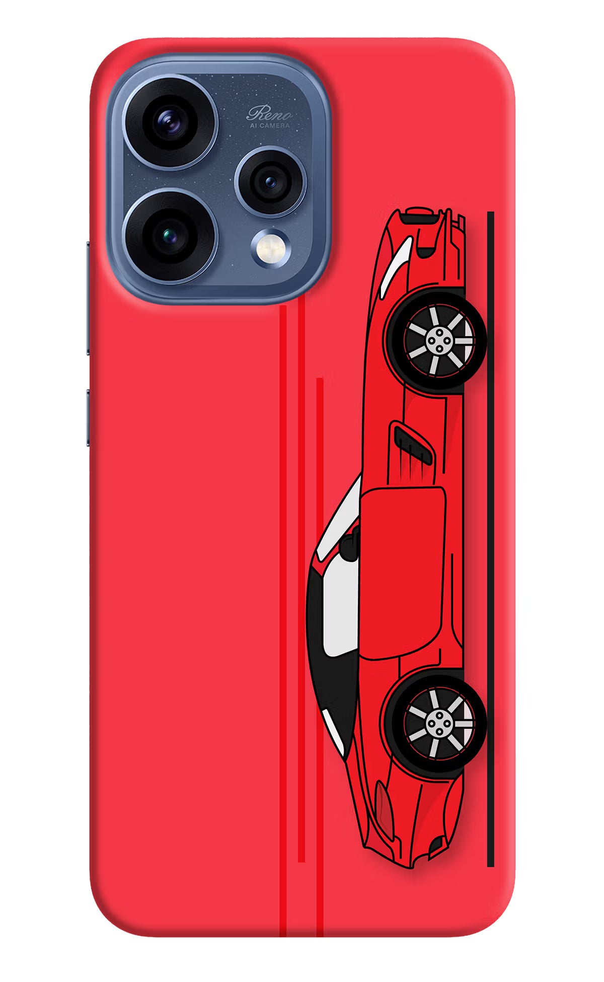 Red Velocity Oppo Reno15 5G Hard Case Back Cover by Casekaro
