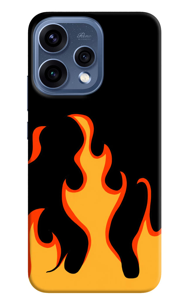 Fired Up – Black Oppo Reno15 5G Hard Case Back Cover by Casekaro