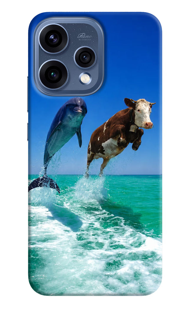 Dolphin vs Cow Oppo Reno15 5G Hard Case Back Cover by Casekaro