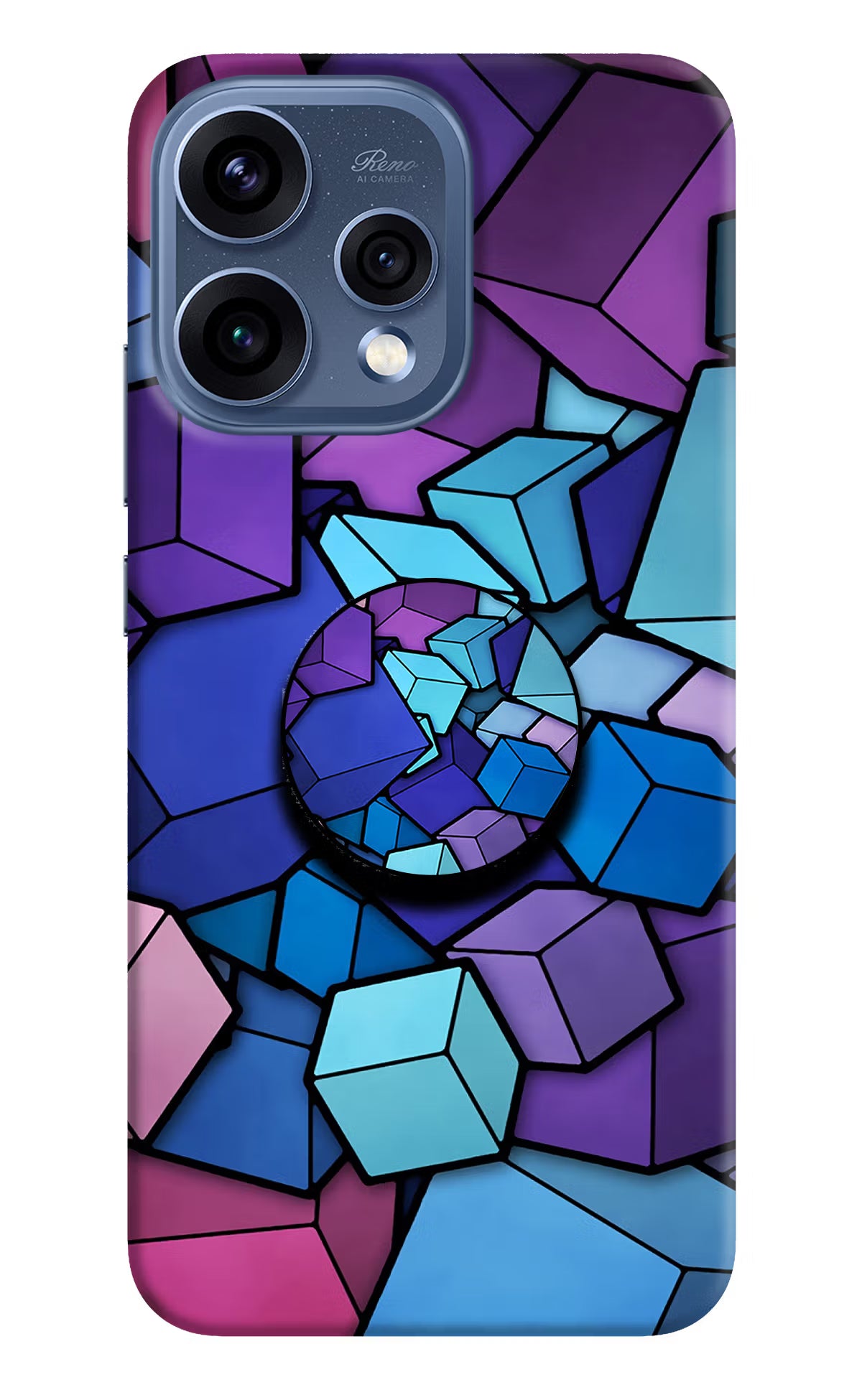 Cubic Abstract Oppo Reno15 5G Pop Case by Casekaro