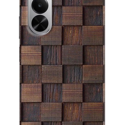 Wooden Cube Design Realme P4x 5G Hard Case Back Cover by Casekaro