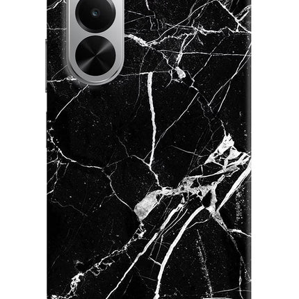 Black Marble Pattern Realme P4x 5G Hard Case Back Cover by Casekaro