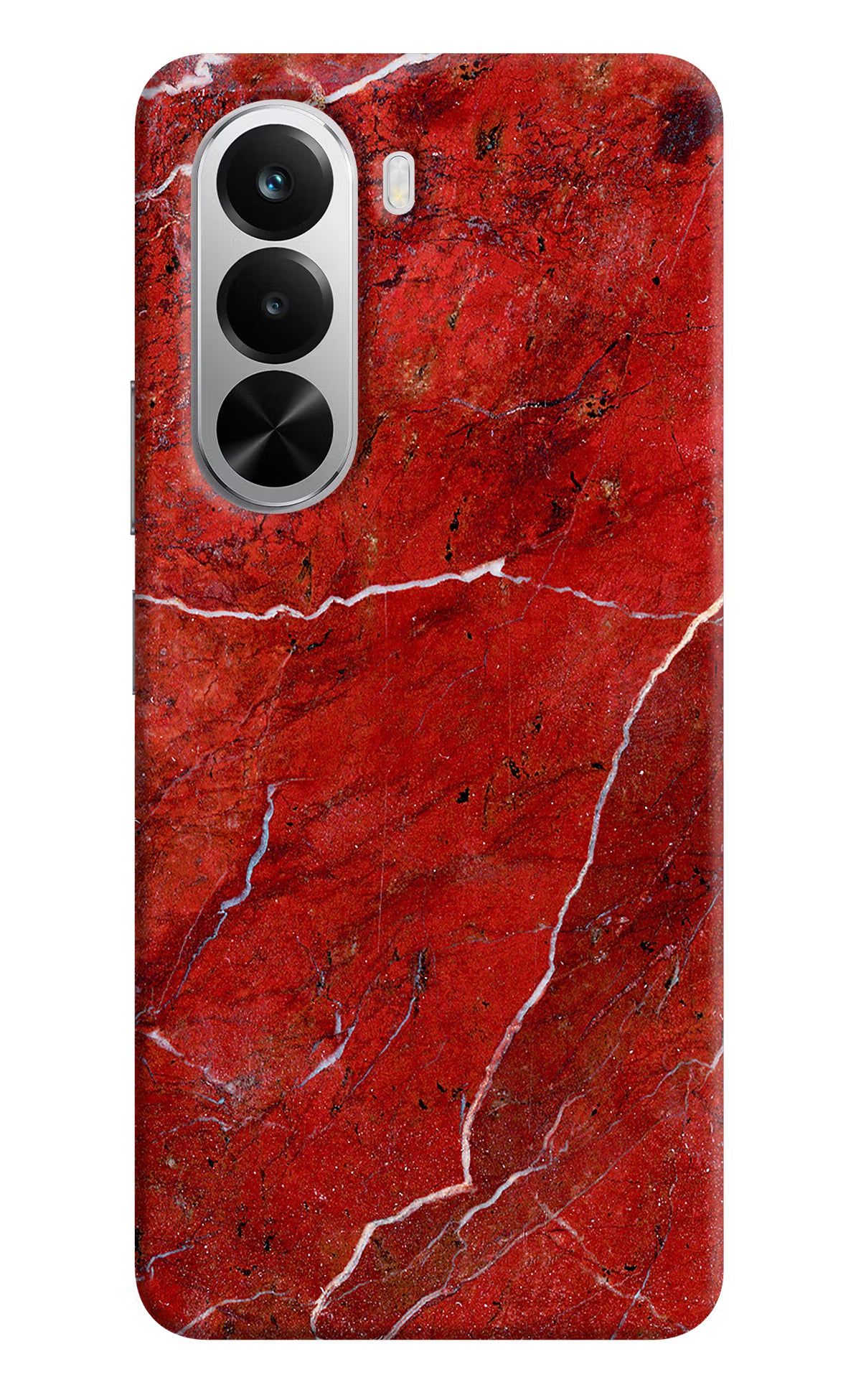 Red Marble Design Realme P4x 5G Hard Case Back Cover by Casekaro