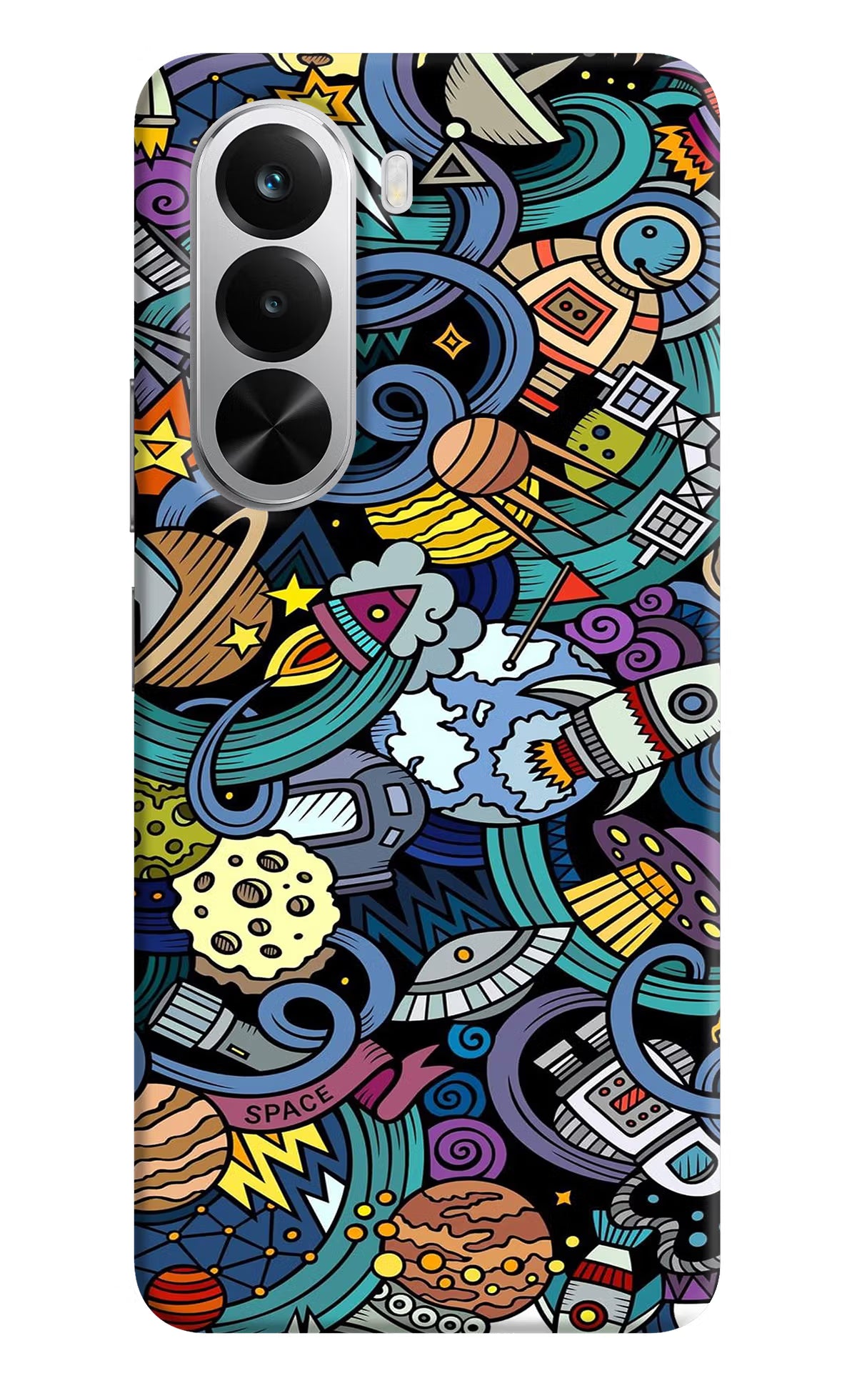 Space Abstract Realme P4x 5G Hard Case Back Cover by Casekaro